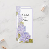 Hydrangea-Shades von Violetblau Karte (Vorderseite/Rückseite Beispiel)