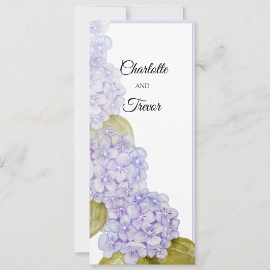 Hydrangea-Shades von Violetblau Karte (Vorderseite)