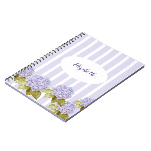 Hydrangea-Shades von Violetblau Notizblock (Linke Seite)