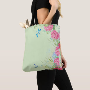 Hydrangea Side Border Tote Bag Tasche