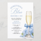 Hydrangea Something Blue Brautparty Einladung (Vorderseite)