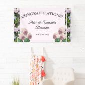 Hydrangea-Sommerblüten, rosa, grün, Hochzeitssaal Banner (Insitu)