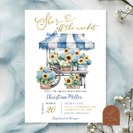 Hydrangea Sonnenblume Sie ist von der Market Brida Einladung