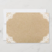 Hydrangea-Spitze-Kraftpapier-moderne rustikale Dankeskarte (Rückseite)