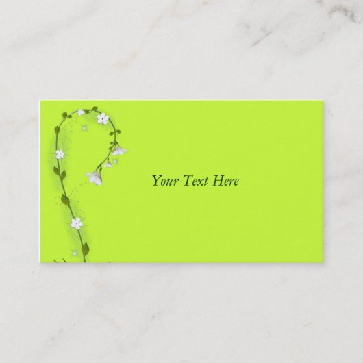 Hydrangea Sprig Business Card Visitenkarte (Vorderseite)