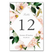 Hydrangea Spring Blossom Blush Pink Blumenzehen Tischnummer (Vorderseite)