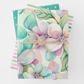 Hydrangea Spring Türkis & Pink Geschenkpapier Set (Beispiel)