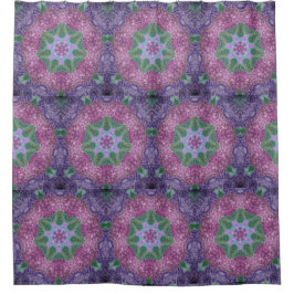 Hydrangea Star Pattern Duschvorhang