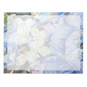 Hydrangea Stationary 8,5" x 11" Anmerkung Pad Notizblock (Vorderseite)