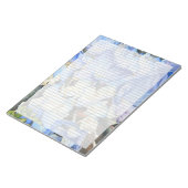 Hydrangea Stationary 8,5" x 11" Lined Note Pad Notizblock (angewinkelt)