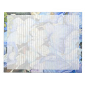 Hydrangea Stationary 8,5" x 11" Lined Note Pad Notizblock (Vorderseite)