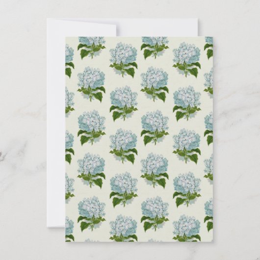 Hydrangea Stationary Notecard Mitteilungskarte (Rückseite)
