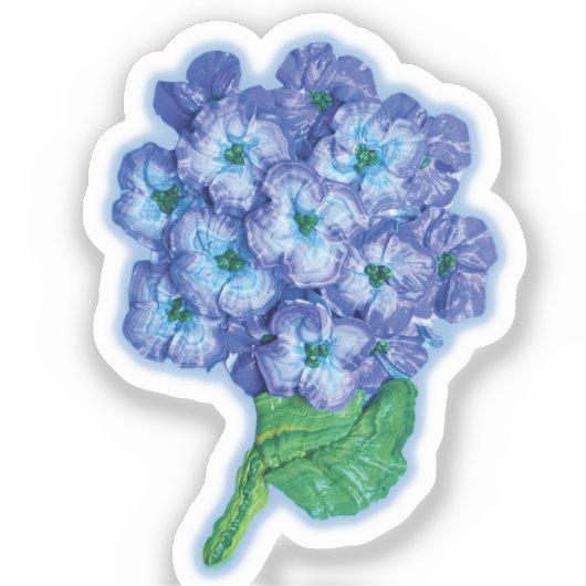 Hydrangea Stcker Aufkleber (Vorderseite)
