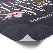 Hydrangea String Lights Brautparty Begrüßungszeich Poster (Ecke)