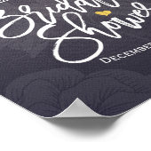 Hydrangea String Lights Brautparty Begrüßungszeich Poster (Ecke)