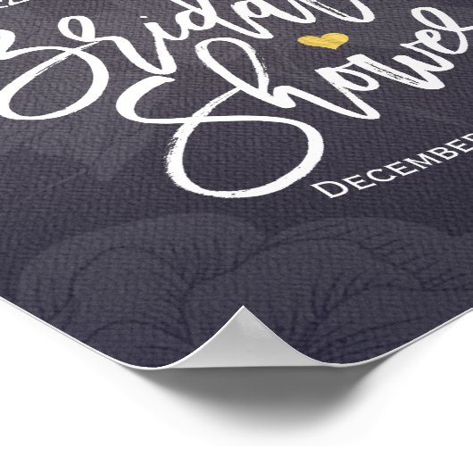 Hydrangea String Lights Brautparty Begrüßungszeich Poster (Ecke)