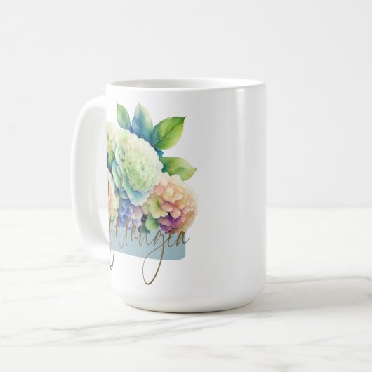 Hydrangea-Tasse Kaffeetasse (Vorderseite Links)