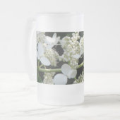 Hydrangea-Tasse Mattglas Bierglas (Vorderseite Links)
