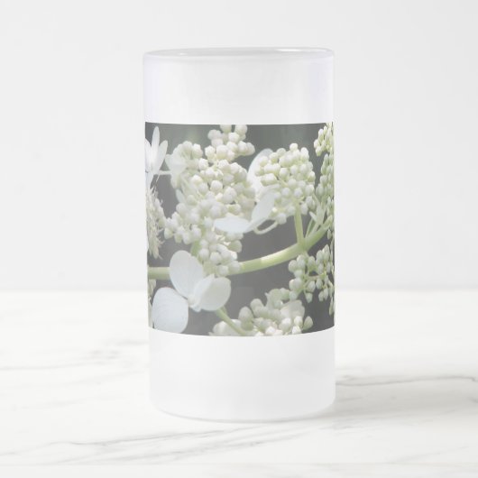 Hydrangea-Tasse Mattglas Bierglas (Mittel)