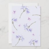 Hydrangea-thematisierte Hochzeitseinladung Einladung (Rückseite)