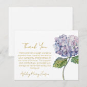 Hydrangea Trauer Danke Karte Beileid (Vorne/Hinten)