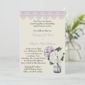 Hydrangea-Träume Einladung (Stehend Vorderseite)