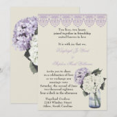 Hydrangea-Träume Einladung (Vorne/Hinten)