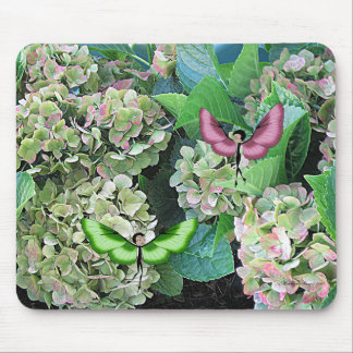 Hydrangea u. Butterfairies Mousepad