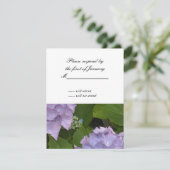 Hydrangea-UAWG-Antwortkarte RSVP Karte (Stehend Vorderseite)