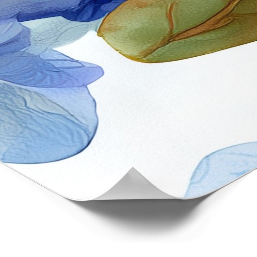 Hydrangea und Cherry Bloom Poster (Ecke)