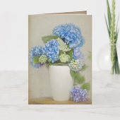Hydrangea und der Königin-Anne Spitzeblumenstrauß Karte (Vorderseite)
