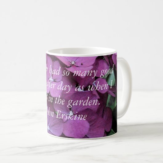 Hydrangea und Gartenangebot Kaffeetasse (VorderseiteRechts)