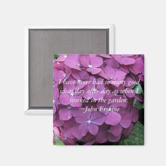 Hydrangea und Gartenangebot Magnet (Vorderseite/Rückseite)