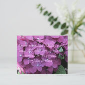 Hydrangea und Gartenangebot Postkarte (Stehend Vorderseite)