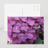 Hydrangea und Gartenangebot Postkarte (Vorne/Hinten)