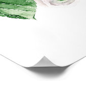 Hydrangea und Grüne Hochzeit Begrüßungszeichen Poster (Ecke)