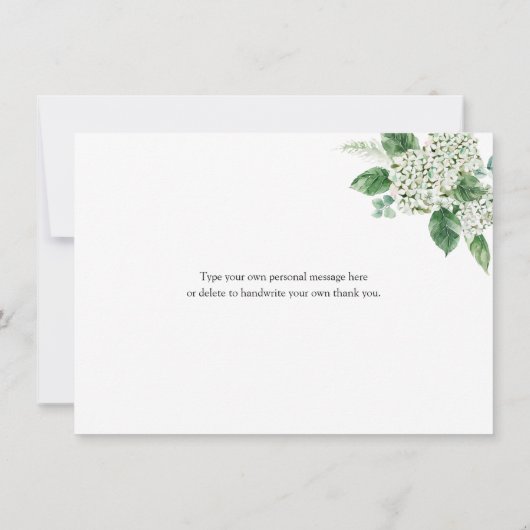 Hydrangea und Grüne Vielen Dank (Rückseite)