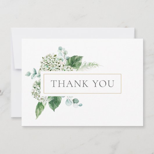 Hydrangea und Grüne Vielen Dank (Vorderseite)