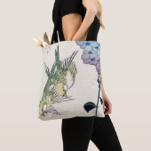 Hydrangea und Grünfinken, Hiroshige, Ukiyo-e Tasche (Von Nahem)
