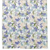 Hydrangea und Rose Blume Duschvorhang (Vorderseite)