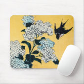 Hydrangea und Swallow, Hokusai, Ukiyo-e Mousepad (Mit Mouse)
