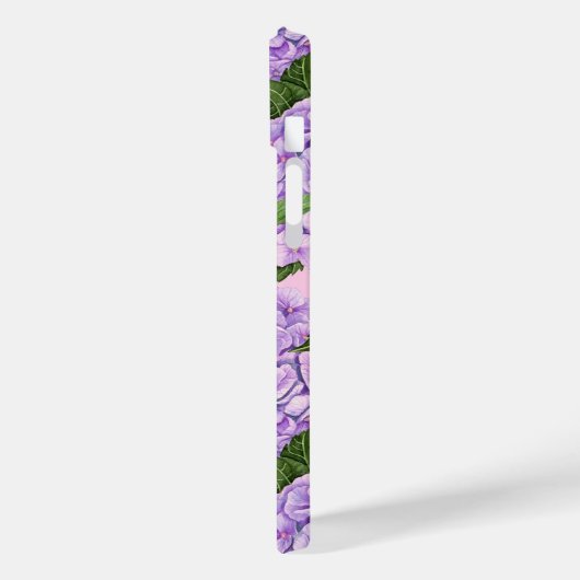 Hydrangea und Torfmuster Case-Mate iPhone Hülle (Rückseite / Links)