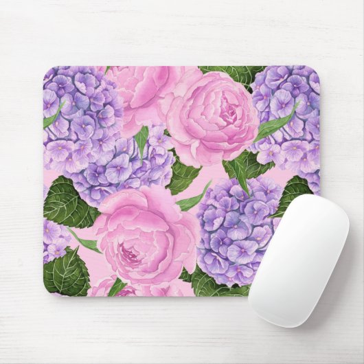 Hydrangea und Torfmuster Mousepad (Mit Mouse)