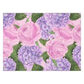 Hydrangea und Torfmuster Tischdecke (Vorderseite (Horizontal))