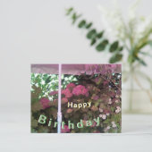 Hydrangea unter Sunshade Happy Birthday Postcard Postkarte (Stehend Vorderseite)