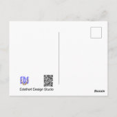 Hydrangea unter Sunshade Happy Birthday Postcard Postkarte (Rückseite)