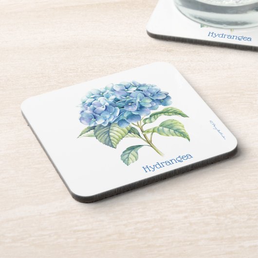 Hydrangea-Untersetzer (c) MaryLeeParker Getränkeuntersetzer (Linke Seite)
