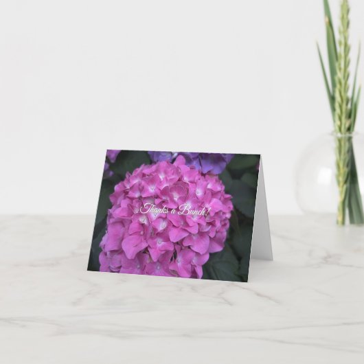 Hydrangea Vielen Dank Anmerkungen Dankeskarte (Vorderseite)