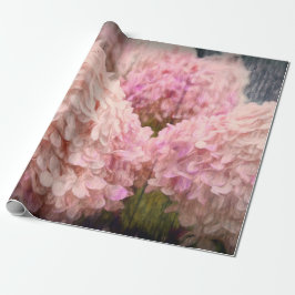 Hydrangea Vintag Blush Pink Blumenholz Decoupage Geschenkpapier