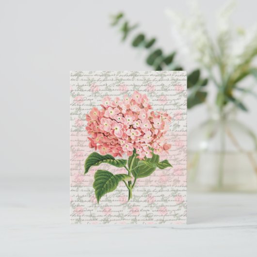 Hydrangea Vintag Dream Postkarte (Stehend Vorderseite)